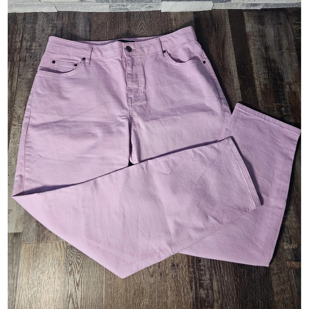 Boden Denim Slim Straight Jeans Women's 10R Lilac Purple Stretch Cotton 26.5 ins
